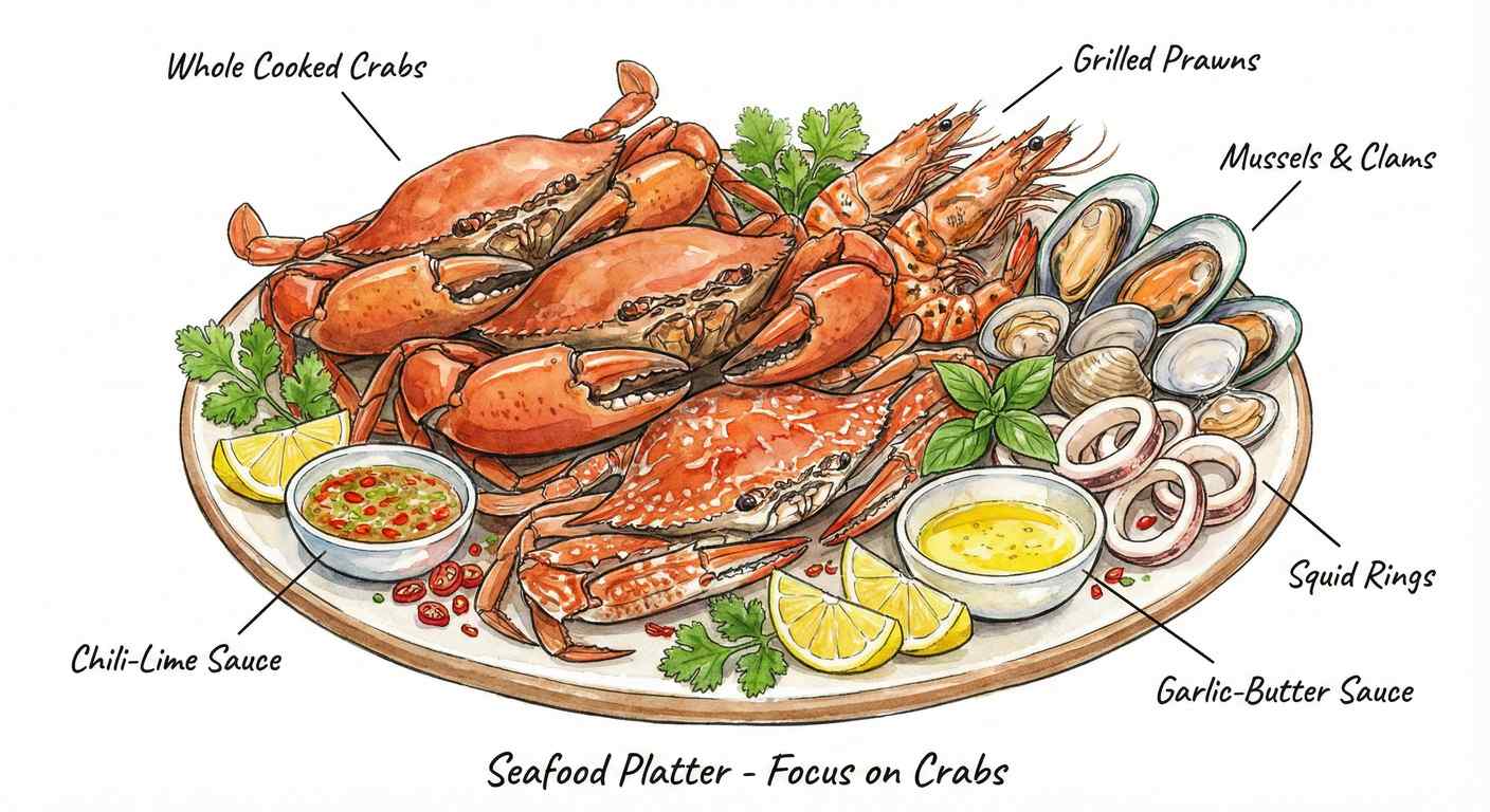 Seafood ingredients sketch